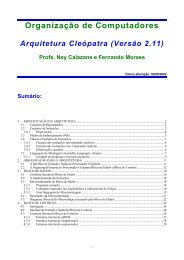 OrganizaÃ§Ã£o de Computadores Arquitetura CleÃ³patra ... - GSE