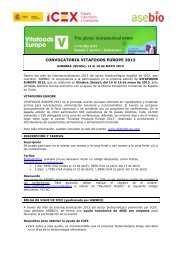 CONVOCATORIA VITAFOODS EUROPE 2013 - Asebio