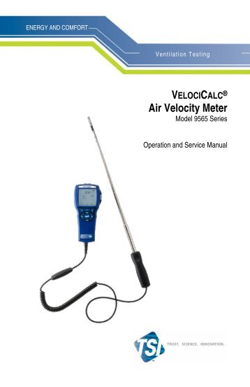 TSI VelociCalcÂ® 9565 Operation and Service Manual - Geotech