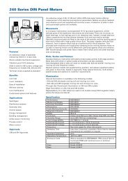 240 Series DIN Panel Meters - Crompton Western Canada Inc.