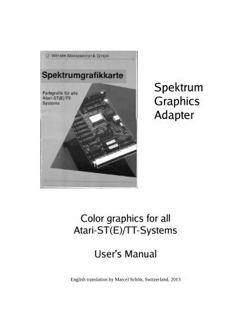 Spektrum Graphics Card - Atari Documentation Archive