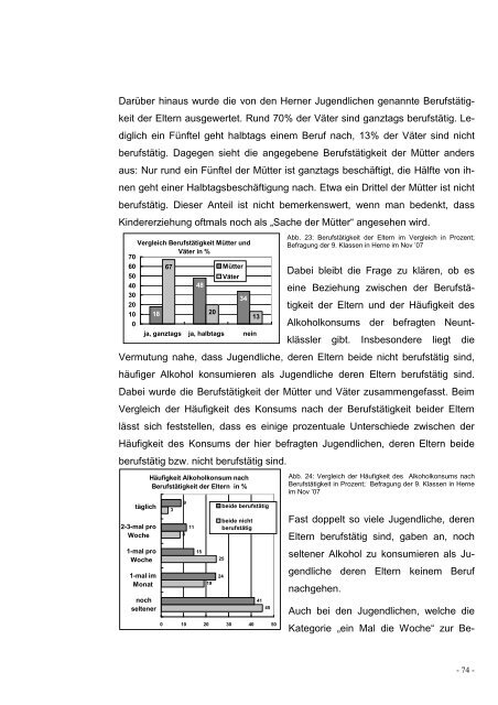 Trinkverhalten von Jugendlichen - Stadt Herne