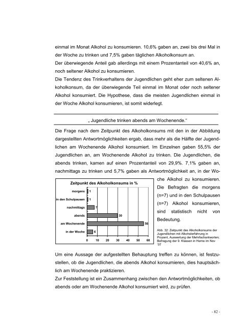 Trinkverhalten von Jugendlichen - Stadt Herne