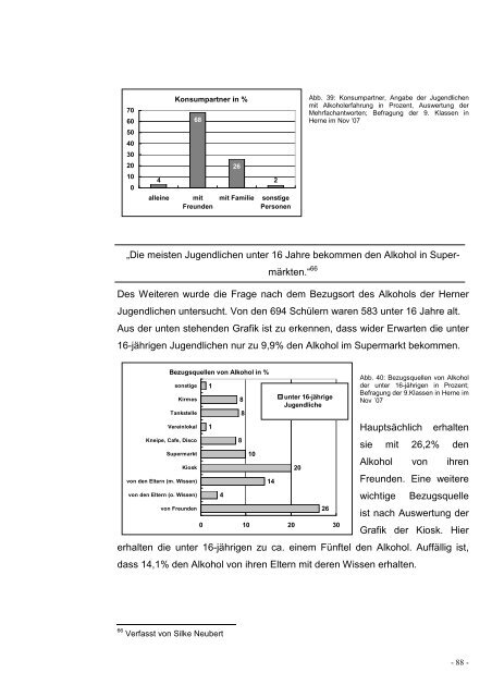 Trinkverhalten von Jugendlichen - Stadt Herne