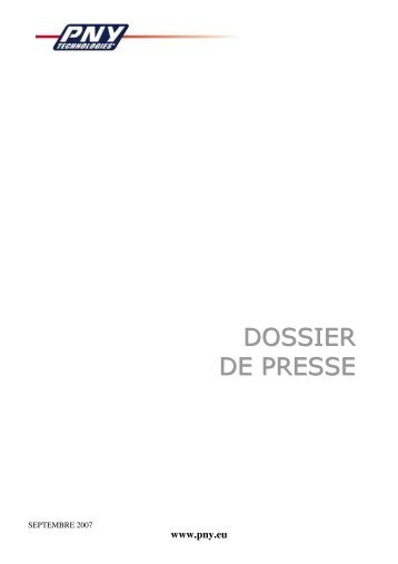 DOSSIER DE PRESSE - PNY