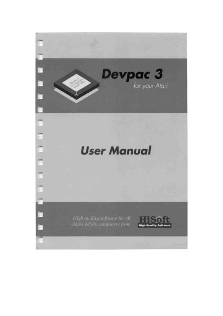 HiSoft Devpac 3 - Atari Documentation Archive