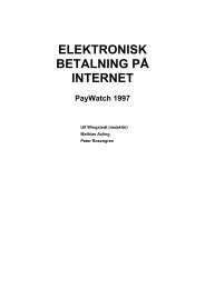 ELEKTRONISK BETALNING PÃ INTERNET