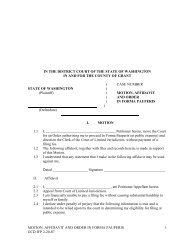 Motion, Affidavit and Order in Forma Pauperis - Grant County ...