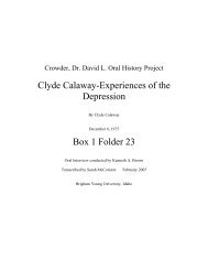 Calaway, Clyde - BYU Idaho Special Collections and Family History ...