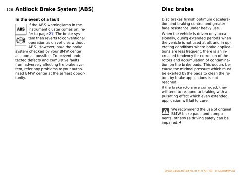 Owner's Manual for the vehicle. With a quick reference ... - E38.org