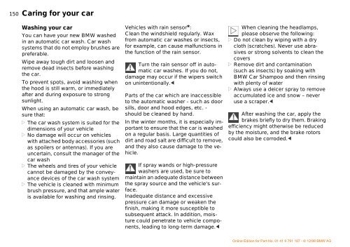 Owner's Manual for the vehicle. With a quick reference ... - E38.org