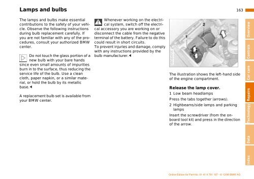 Owner's Manual for the vehicle. With a quick reference ... - E38.org