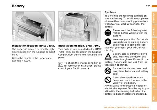 Owner's Manual for the vehicle. With a quick reference ... - E38.org