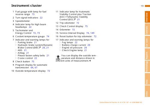 Owner's Manual for the vehicle. With a quick reference ... - E38.org