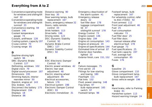 Owner's Manual for the vehicle. With a quick reference ... - E38.org