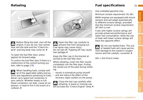 Owner's Manual for the vehicle. With a quick reference ... - E38.org