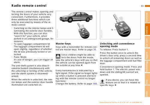 Owner's Manual for the vehicle. With a quick reference ... - E38.org