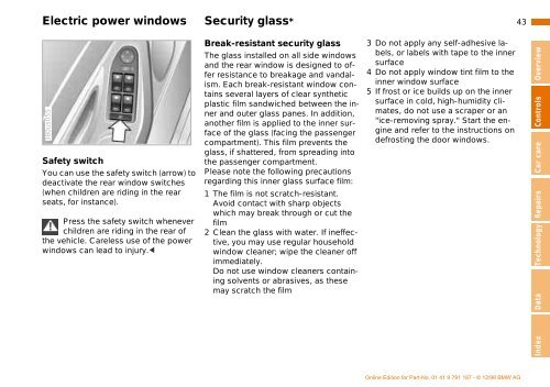 Owner's Manual for the vehicle. With a quick reference ... - E38.org