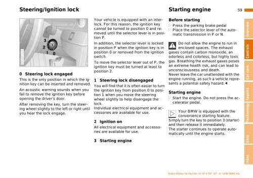 Owner's Manual for the vehicle. With a quick reference ... - E38.org