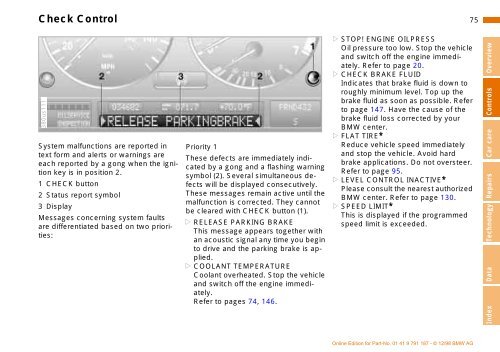 Owner's Manual for the vehicle. With a quick reference ... - E38.org