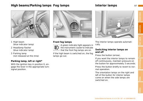 Owner's Manual for the vehicle. With a quick reference ... - E38.org