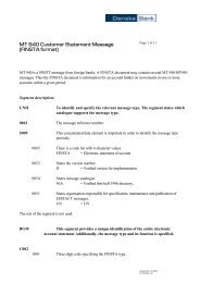 MT 940 Customer Statement Message (FINSTA format) - Danske Bank