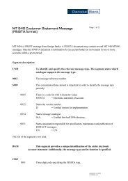 MT 940 Customer Statement Message (in SAP format). - Danske Bank