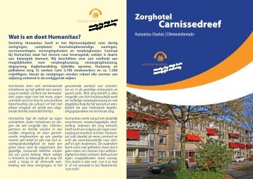 Folder Zorghotel Carnissedreef - Stichting Humanitas