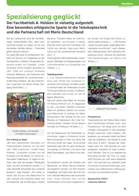 Merlo News Agritechnica - Merlo Deutschland GmbH