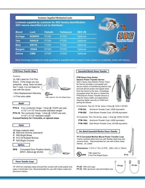 Datasheet - SDC Security Door Controls