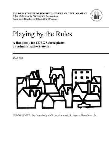 Playing by the Rules: A Handbook for CDBG ... - City of El Cajon