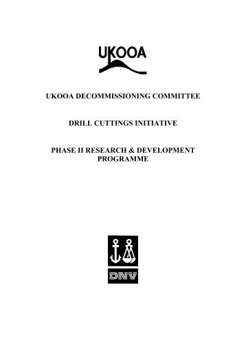 ukooa decommissioning committee drill cuttings ... - Oil & Gas UK