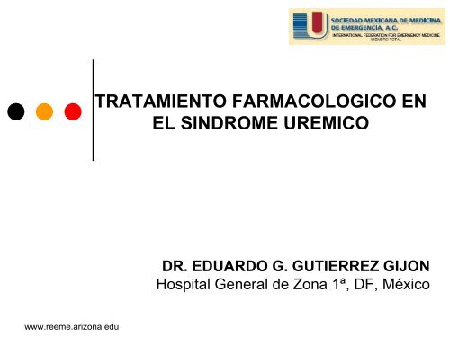 tratamiento farmacologico en el sindrome uremico - Reeme.arizona ...