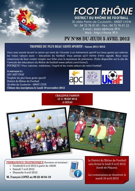 PV NÂ°88 DU JEUDI 5 AVRIL 2012