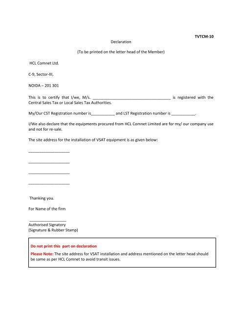 Validation Checklist for Application of New VSAT Equipment - MCX