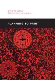 Download Planning to Print Handbook (PDF) - D'Youville College