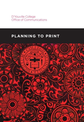 Download Planning to Print Handbook (PDF) - D'Youville College