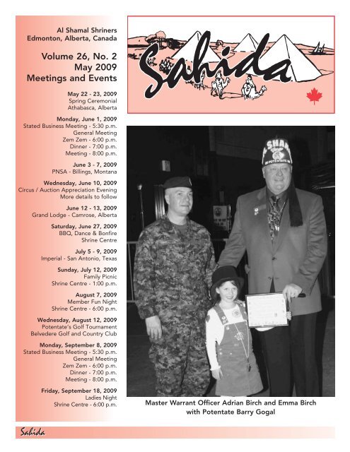 Volume 26, No.2, May 2009 - Al Shamal Shriners