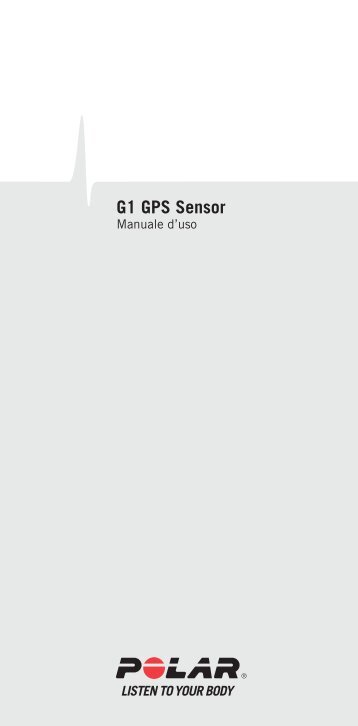 Polar G1 GPS Sensor Manuale d'uso