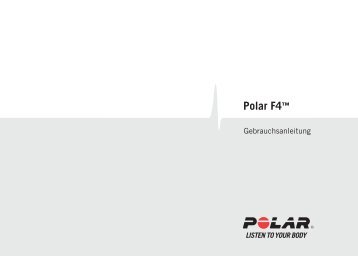 Polar F4 Gebrauchsanleitung