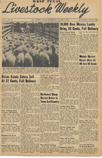 August 4, 1949 - Livestock Weekly!