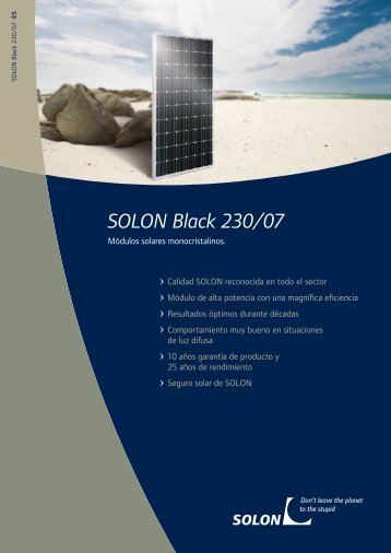 SOLON Black 230/07