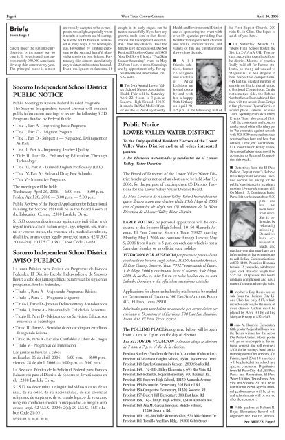 WTCC 2003 - West Texas County Courier