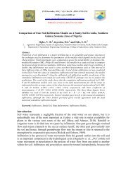 Comparison of Four Soil Infiltration Models on A Sandy Soil In Lafia ...