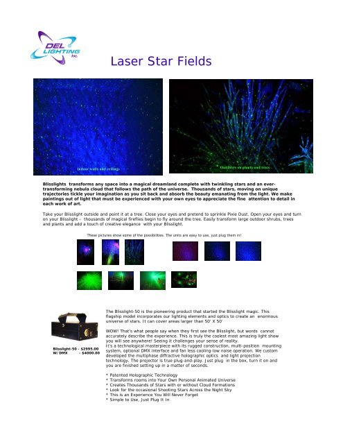 Laser Star Fields - Del Lighting