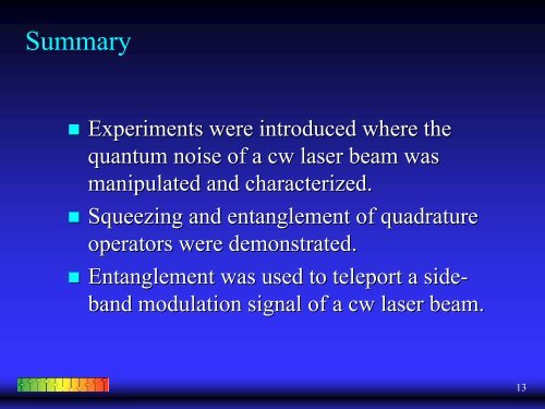 Squeezing, Entanglement and Teleportation - LIGO