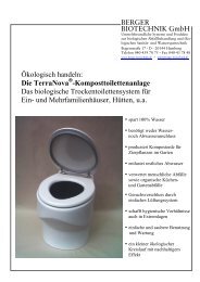 TerraNova-Komposttoilette - Berger Biotechnik GmbH