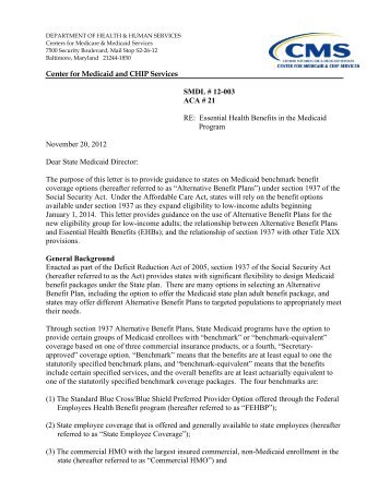 state Medicaid directors letter - Medicaid.gov