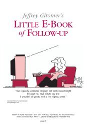 LITTLE E-BOOK of FOLLOW-UP - Jeffrey Gitomer