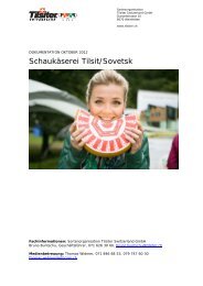 Schaukäserei Tilsit/Sovetsk - Tilsiter Switzerland